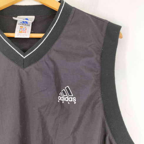 アディダス adidas 00S ロゴ刺繍 3ストライプ Vネック ベスト メンズ JPN:L