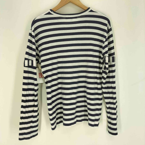 コムデギャルソン COMME des GARCONS MY ENERGYcomes fromFREEDOM 文字プリント クルーネック L/S ボーダー Tシャツ レディース JPN:S
