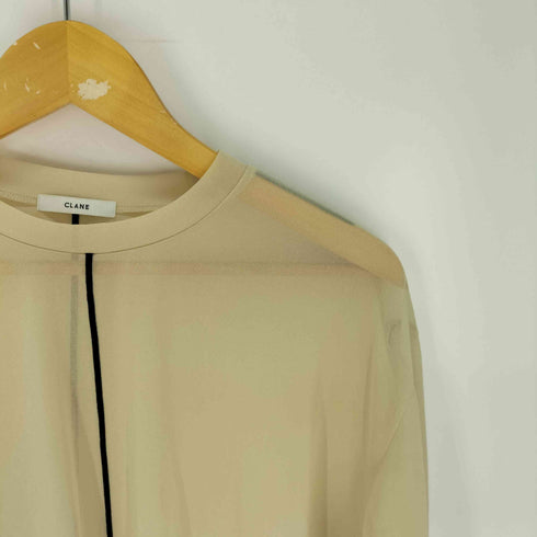クラネ CLANE LINE SHEER L/S TOPS/ラインシアーロングスリーブトップス レディース FREE