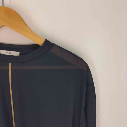 クラネ CLANE LINE SHEER L/S TOPS/ラインシアーロングスリーブトップス レディース FREE