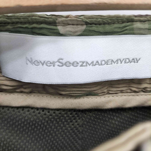 NeverSeezMADEMYDAY ワッシャー加工 カモ パラシュート パンツ メンズ M