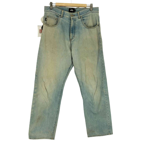 ステューシー Stussy ブリーチ加工 ワイド デニム パンツ メンズ 34