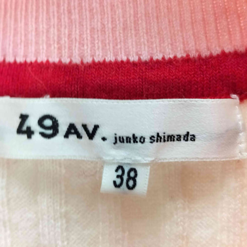 フォーティーナインアヴェニュージュンコシマダ 49AV.Junko Shimada 配色 長袖リブニットセーター レディース 38