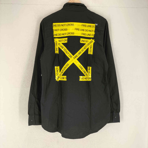 オフホワイト OFF-WHITE Firetape Shirt ファイアーテープログロングスリーブシャツ メンズ S