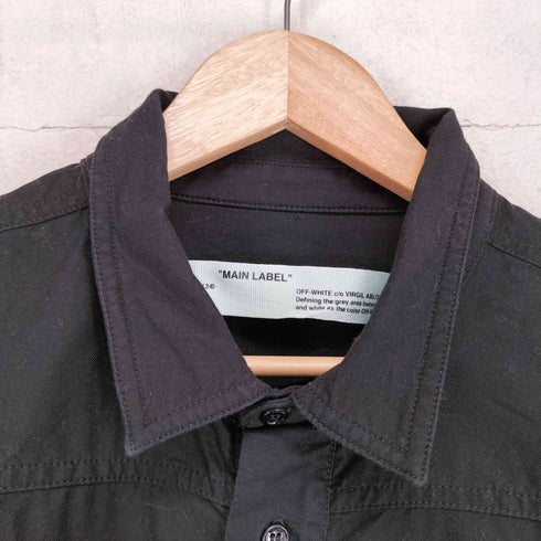 オフホワイト OFF-WHITE Firetape Shirt ファイアーテープログロングスリーブシャツ メンズ S