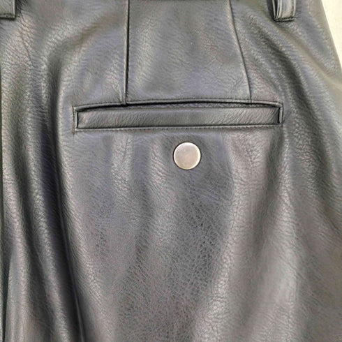 カンファーウッド CAMPHOR WOOD wide baggy PU-leather shorts ワイド バギー PUレザー ショートパンツ メンズ L