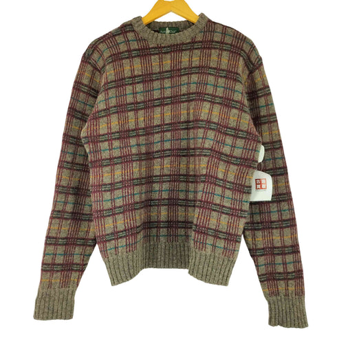 ハントクラブ HUNT CLUB チェック柄 ウール ニット メンズ import:L
