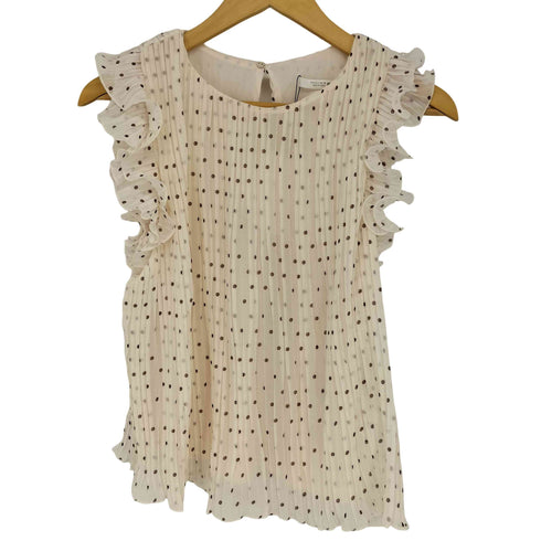 ザラ ZARA ドットフリルトップス レディース import:S