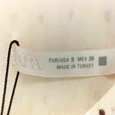 ザラ ZARA ドットフリルトップス レディース import:S