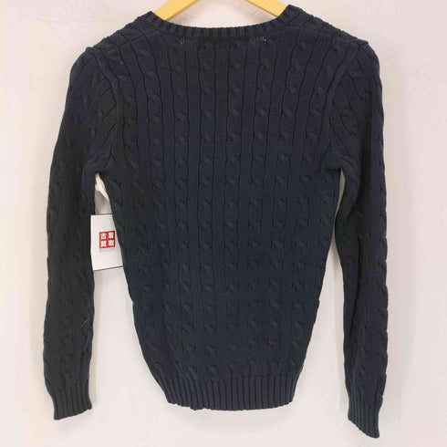 ラルフローレンスポーツ RALPH LAUREN SPORT ポニー刺繍 ケーブル編み Vネック プルオーバー ニット セーター レディース import:XS
