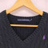 ラルフローレンスポーツ RALPH LAUREN SPORT ポニー刺繍 ケーブル編み Vネック プルオーバー ニット セーター レディース import:XS