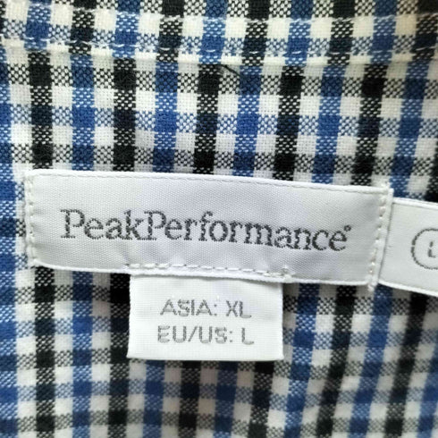 ピークパフォーマンス peak performance チェック ボタンダウンシャツ メンズ JPN:L