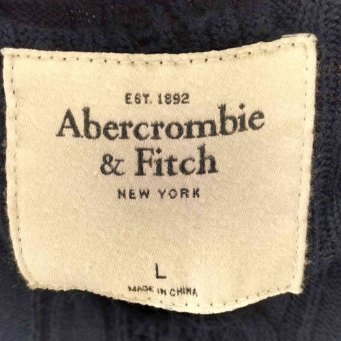 アバクロンビーアンドフィッチ Abercrombie & Fitch 胸刺繍 ケーブルニット レディース import:L