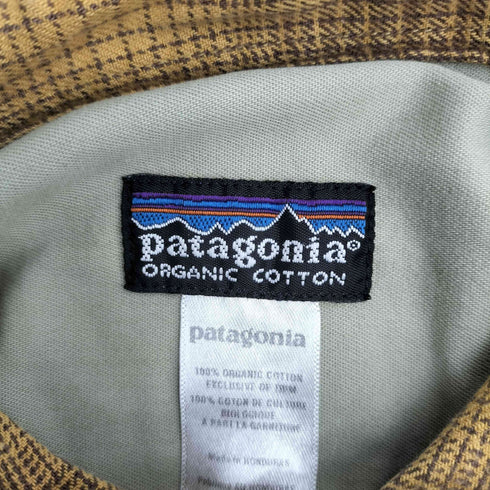 パタゴニア patagonia 00S ORGANIC COTTON オーガニックコットン 長袖オンブレチェックシャツ メンズ import:L