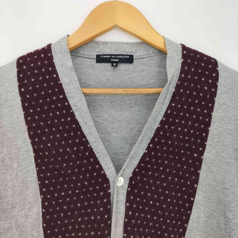 コムデギャルソンオム COMME des GARCONS HOMME ジャカード織り ノルディック柄 ニット ドッキング カーディガン メンズ JPN:S