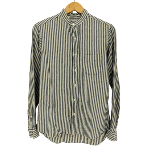 インディヴィジュアライズドシャツ individualized shirts STANDARD FIT ストライプ バンドカラー 長袖シャツ メンズ 14 1/2-32