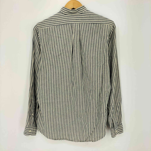 インディヴィジュアライズドシャツ individualized shirts STANDARD FIT ストライプ バンドカラー 長袖シャツ メンズ 14 1/2-32