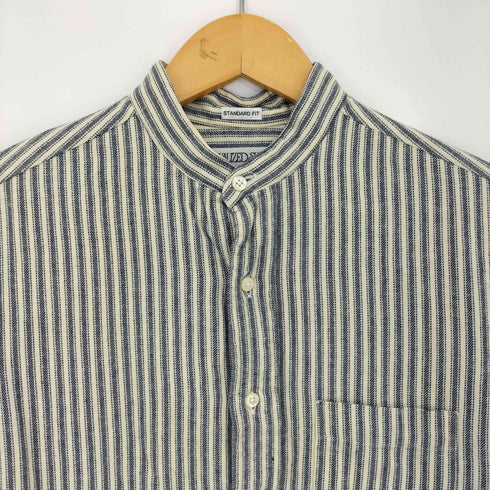 インディヴィジュアライズドシャツ individualized shirts STANDARD FIT ストライプ バンドカラー 長袖シャツ メンズ 14 1/2-32
