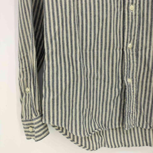 インディヴィジュアライズドシャツ individualized shirts STANDARD FIT ストライプ バンドカラー 長袖シャツ メンズ 14 1/2-32