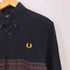 フレッドペリー FRED PERRY ロゴエンブレム刺繍 タータンチェック切替 ボタンダウン 長袖パネルシャツ メンズ import:S