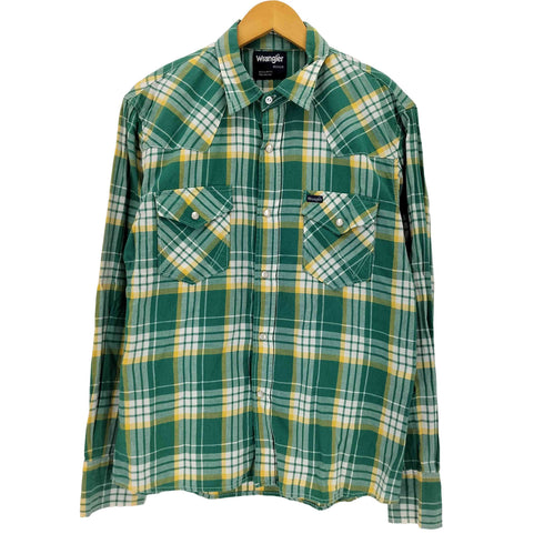 ラングラー Wrangler チェック柄 長袖ウエスタンシャツ メンズ M