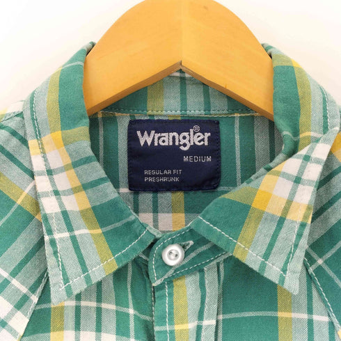 ラングラー Wrangler チェック柄 長袖ウエスタンシャツ メンズ M