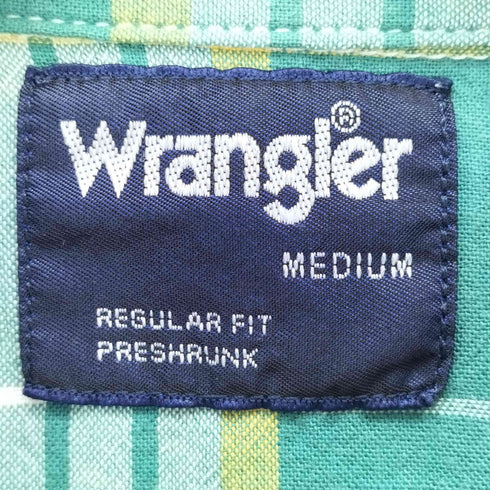 ラングラー Wrangler チェック柄 長袖ウエスタンシャツ メンズ M