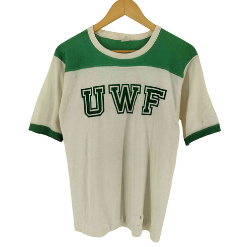 70-80s コットン ポリ フットボール Tシャツ メンズ M