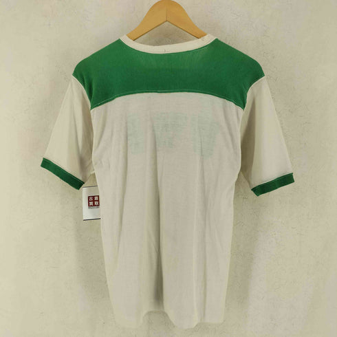 70-80s コットン ポリ フットボール Tシャツ メンズ M