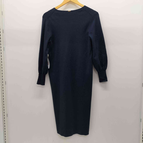 ノーリーズソフィー NOLLEY’S sophi ラメ総針Vネックコクーンワンピース レディース JPN:36