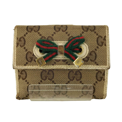 グッチ GUCCI リボンモチーフ 二つ折り財布 レディース