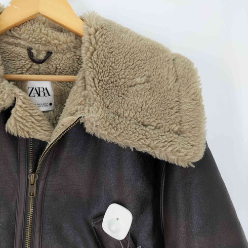 ザラ ZARA フェイクムートンレザージャケット レディース JPN:XS
