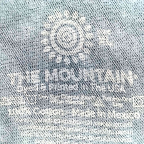 THE MOUNTAIN フロントプリント タイダイクルーネックTシャツ メンズ JPN:XL