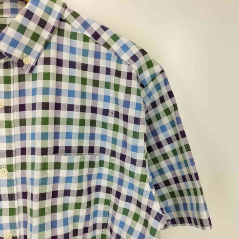 エディーバウアー Eddie Bauer チェック ボタンダウン 半袖 シャツ メンズ import:M