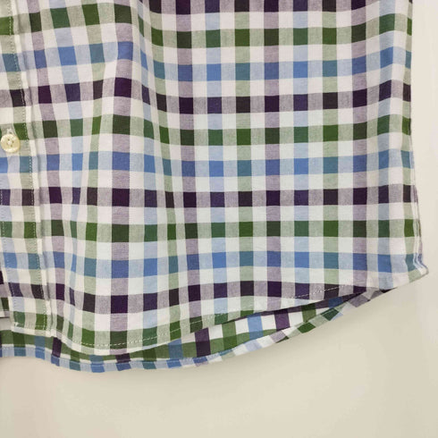 エディーバウアー Eddie Bauer チェック ボタンダウン 半袖 シャツ メンズ import:M