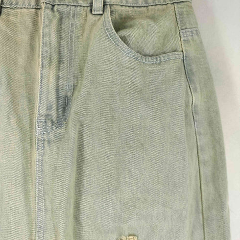 ナイスクラップ NICE CLAUP ダメージ加工 スリット入り デニムスカート レディース JPN:M