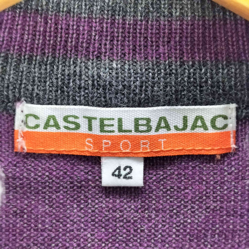 カステルバジャック CASTELBAJAC 刺繍 ハーフジップ ニット レディース 42