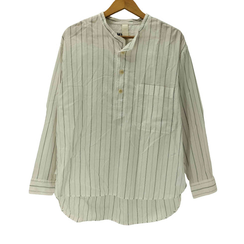 エムエイチエル MHL. ヘンリーネック ストライプシャツ メンズ import:M