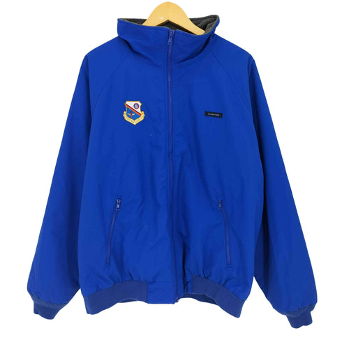 ランズエンド LANDS END 90-00s Ramstein Cadet Squadron 民間航空パトロール エンブレム刺繍 ThermaCheck ジップアップナイロンジャケット メンズ import:L