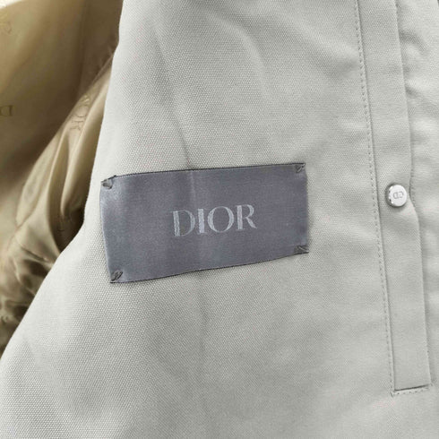 ディオールオム Dior HOMME 23AW ステンカラー コート 生地切替 バイカラー ウエストベルト ブランド 刺繍 キム ジョーンズ メンズ EUR:46