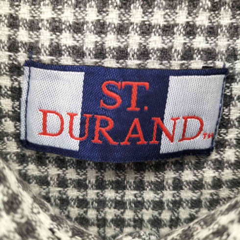 90~00s ST.DURAND セントデュラン チェック柄 長袖シャツ american casual メンズ XL