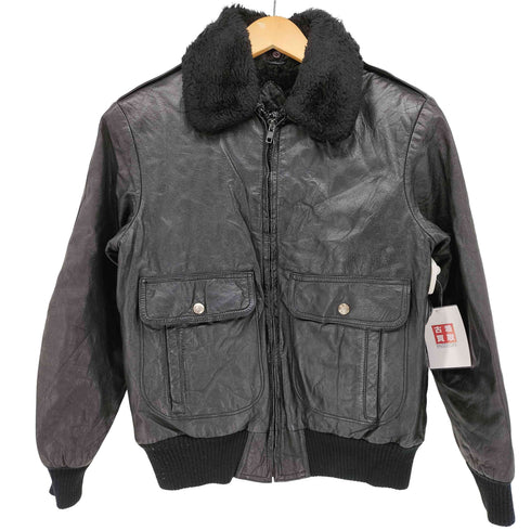 90S Leather Wear 韓国製 本革 G-1 レザー フライト ジャケット Y2K レディース import:M