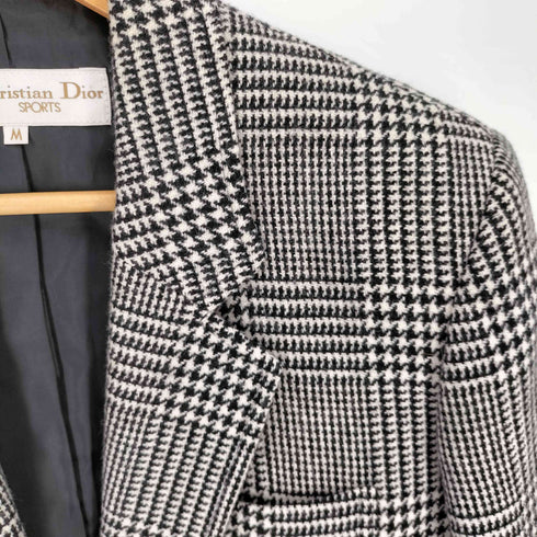 クリスチャンディオール Christian Dior SPORTS グレンチェック 2B ウール テーラードジャケット レディース import:M