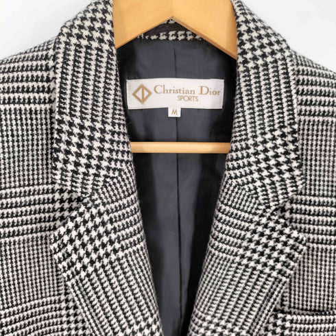 クリスチャンディオール Christian Dior SPORTS グレンチェック 2B ウール テーラードジャケット レディース import:M