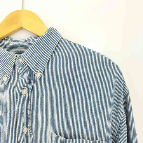 セントジョンズベイ STJOHNS BAY 90s フロントポケット ボタンダウン ストライプシャツ メンズ import:M