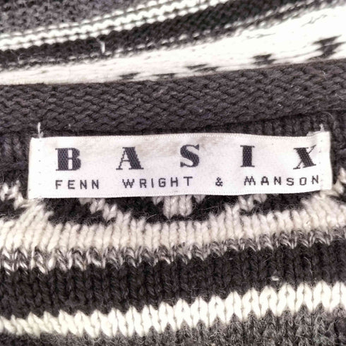 BASIX 90S コットンリネン ロールネックデザインニット メンズ import:XL