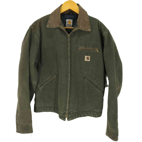 カーハート Carhartt 裏地 チェックブランケット MOS GREEN DUCK DETROIT モスグリーン ダック デトロイトジャケット メンズ