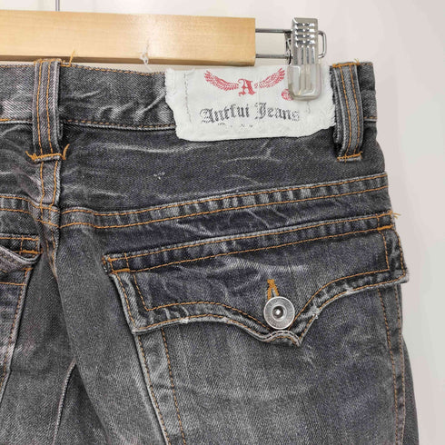 ANTFUI JEANS 立体裁断 ダメージ加工 フレア パンツ Y2K メンズ JPN:M