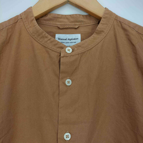 マニュアルアルファベット MANUAL ALPHABET LOOSE FIT BAND COLLAR SHIRT ルーズフィット バンドカラーシャツ メンズ JPN:3