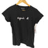 アニエスベー agnes b. ロゴプリント コットン 半袖 Tシャツ レディース JPN:2